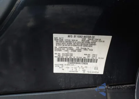 2017 Ford Taurus Limited from USA, damaged, VIN 1FAHP2F84HG120836